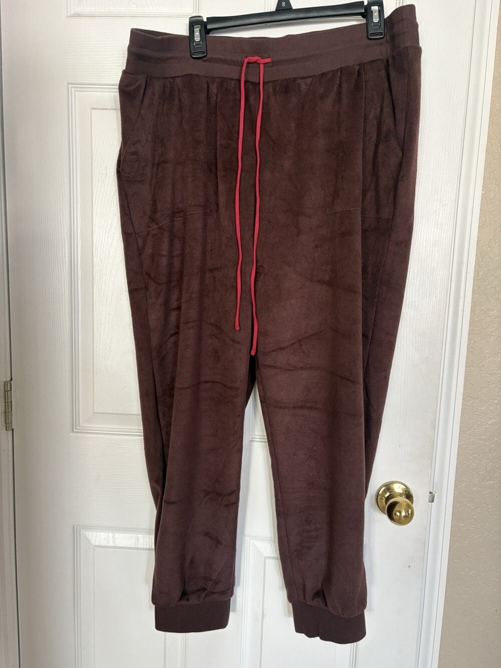 Fierce by Mally Velour Jogger Pants – Brown – XL – NWOT Cozy Lounge Athleisure